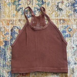 rust brown fp movement happiness runs cropped tank